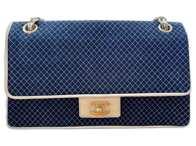 Timeless Chanel Handbags Blue Tweed  ref.1364944