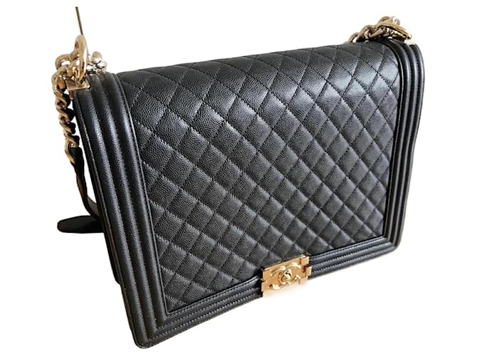 Chanel Boy Large Flapbag (30cm/12in) Black Leather  ref.1364945