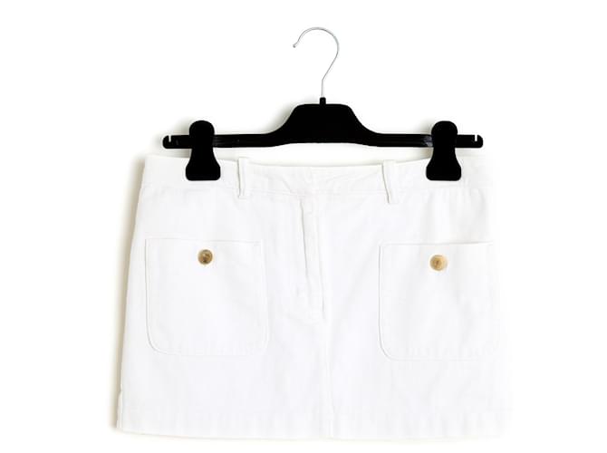 Balenciaga Ghesquière FR36 Mini Jupe US6 Falda mini de algodón blanco  ref.1364946