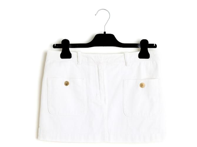 Balenciaga Ghesquière FR36 Mini Skirt US6 White Cotton Mini Skirt  ref.1364946