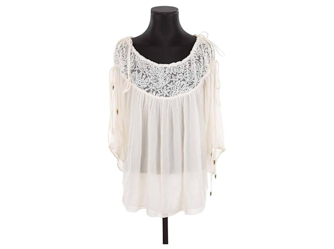 Chloé Cotton blouse Cream  ref.1364972