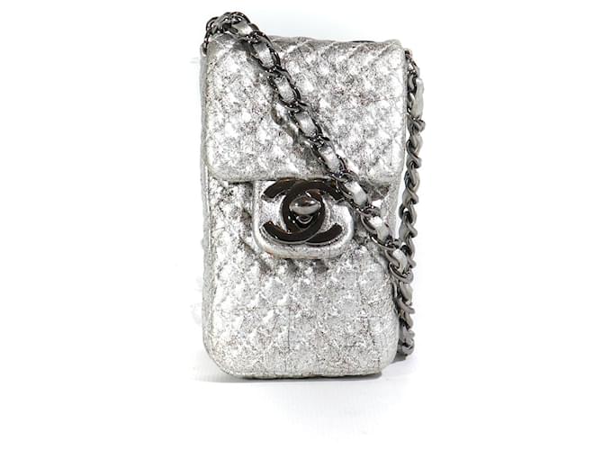 Timeless Bolsos CHANEL Atemporales/clásico Plata Cuero  ref.1365023