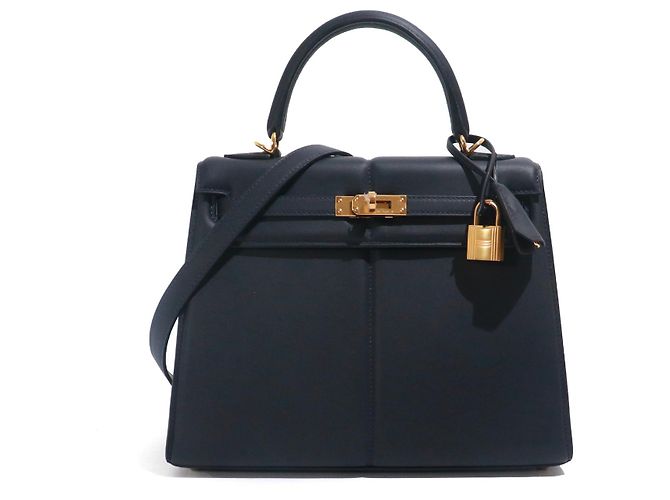 Hermès Borse HERMES Kelly 25 Blu navy