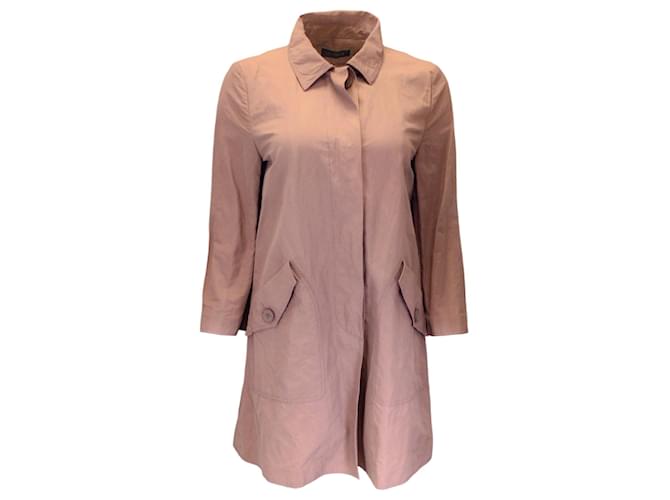 Autre Marque Peserico Brown Crinkled Button-Front Cotton Jacket  ref.1365059