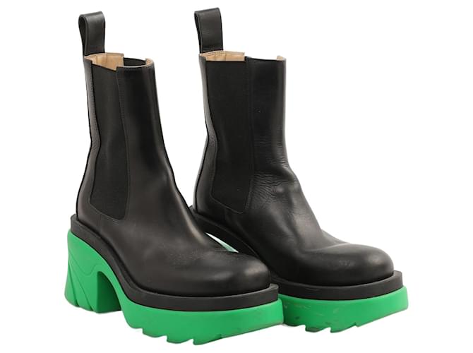 BOTTEGA VENETA  Boots EU 38 leather Black  ref.1365107