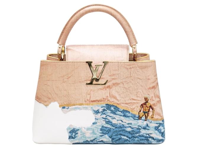 Louis Vuitton Capucines Beige Tela  ref.1365278