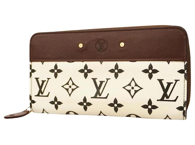 Louis Vuitton Portefeuille zippy Branco Lona  ref.1365284