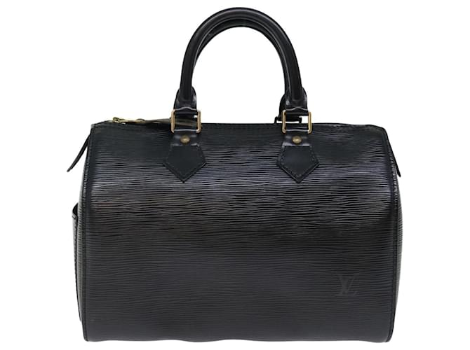 Louis Vuitton Speedy 25 Negro Cuero  ref.1365312