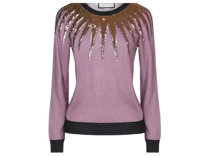 Gucci Strickjacke Rosa aus Polyester Pink