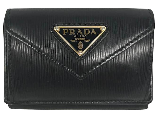 Prada Saffiano Negro Cuero  ref.1365364