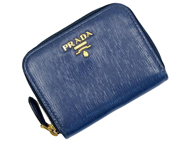 Prada Saffiano Navy blue Leather  ref.1365394