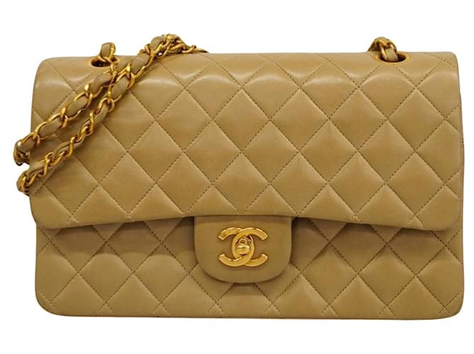 Chanel Timeless Beige Leather  ref.1365452