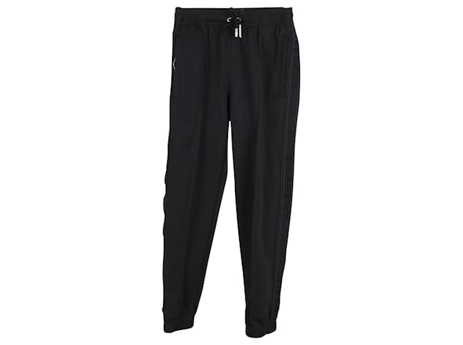 Pantaloni sportivi da jogging con fettuccia Givenchy in poliestere nero Cotone  ref.1365485