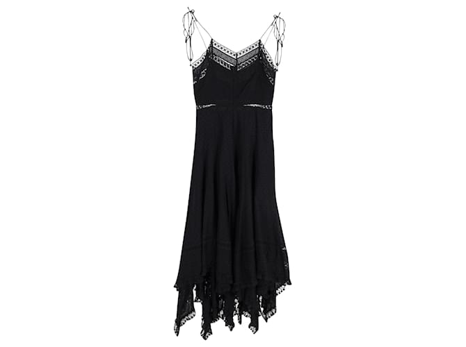 Zimmermann Bowie Sleeveless Handkerchief Hem Dress in Black Cotton  ref.1365489