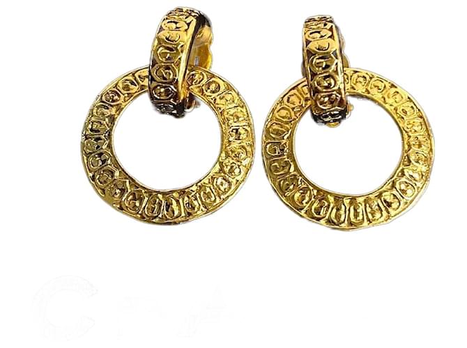 Chanel Small Hoop Clip On Earrings Metal Earrings in Good condition  ref.1365606