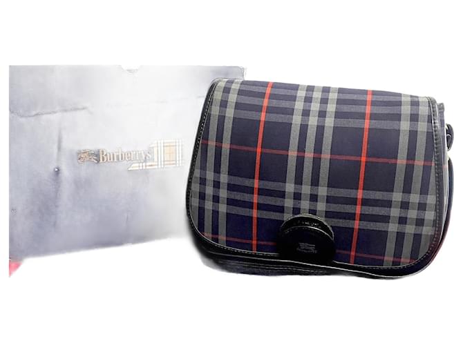 Burberry Check Canvas Crossbody Bag Canvas Crossbody Bag in Very Good Condition Cloth  ref.1365626