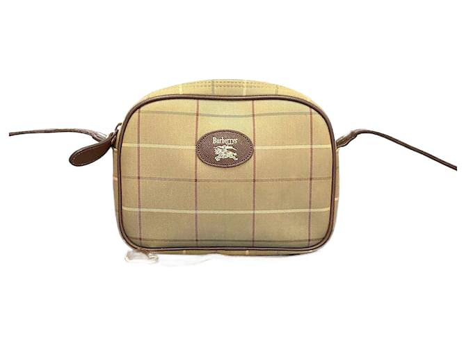 Burberry Check Canvas Crossbody Bag Canvas Crossbody Bag in Good condition Cloth  ref.1365628