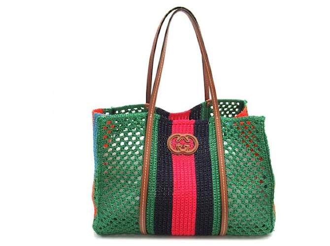 Gucci Woven Interlocking G Tote Bag  Others Tote Bag 746006 in good condition  ref.1365638