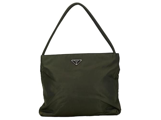 Borsa a mano in tela con logo Prada Tessuto in buone condizioni  ref.1365669