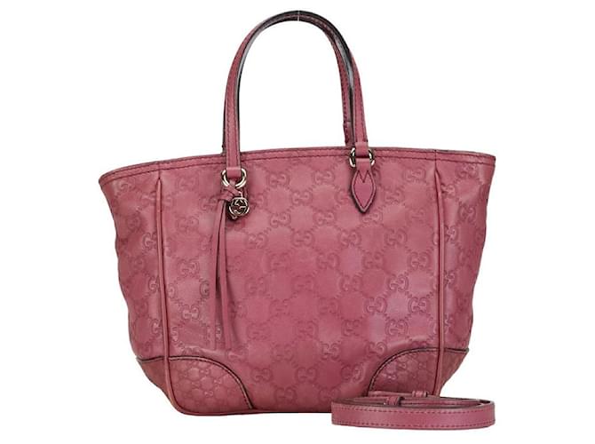 Gucci Leather Guccissima 2WAY Handbag 353121 Pink in Very Good Condition  ref.1365680