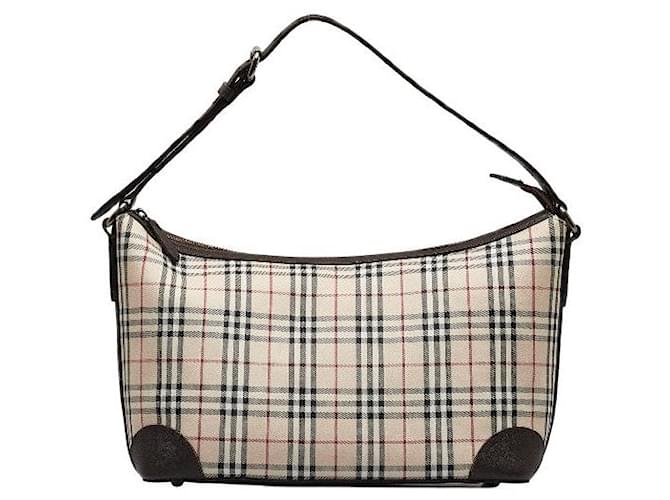Burberry House Check Canvas Shoulder Bag Canvas Shoulder Bag in Good condition Cloth  ref.1365718