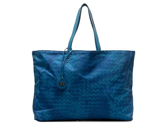 Borsa tote in nylon Bottega Veneta Intrecciolusion Borsa tote in tela in buone condizioni  ref.1365719