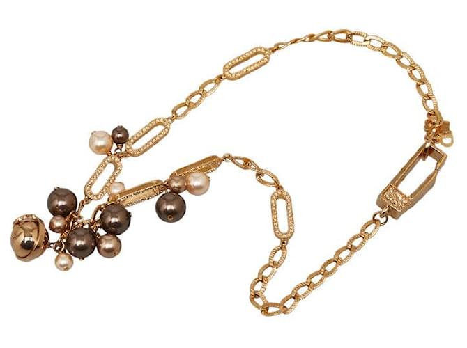 Collier chaîne de perles Dior Collier en métal en bon état  ref.1365732