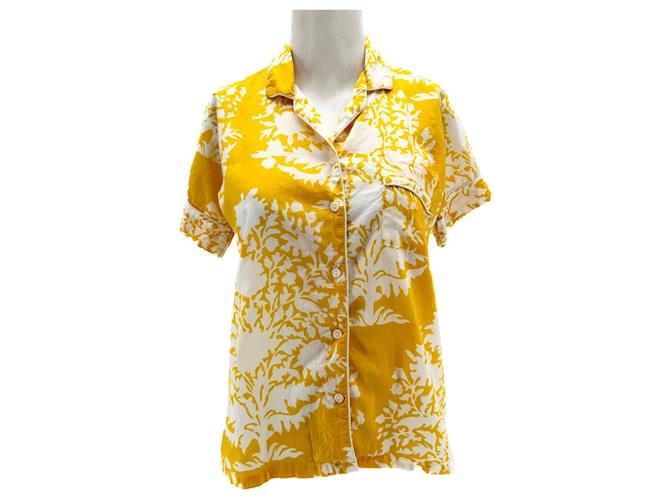 Autre Marque NON SIGNE / UNSIGNED  Tops T.fr 38 polyester Yellow  ref.1365773