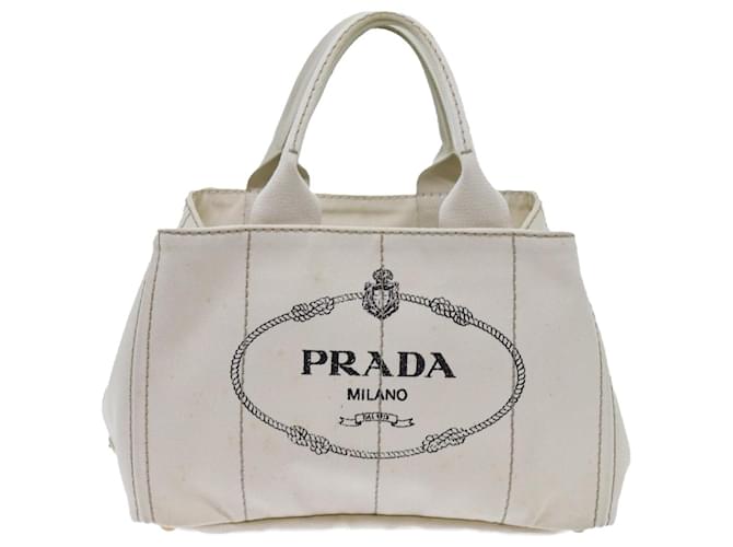 Prada Canapa Blanco Lienzo  ref.1365864