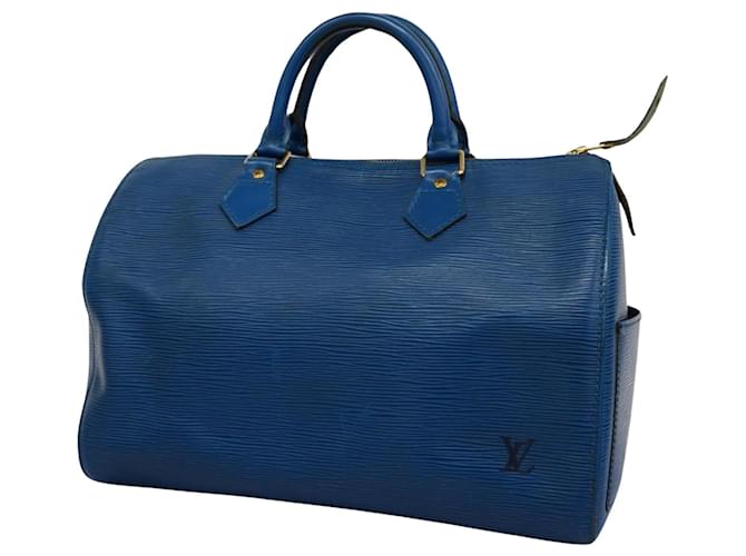 Louis Vuitton Speedy 30 Cuir Bleu  ref.1365949