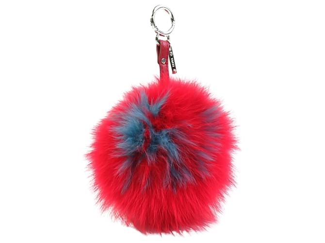 Fendi Pompon charm Red Fur  ref.1366002