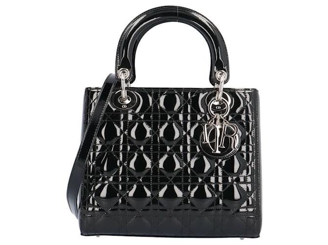 Dior Lady Dior Black Patent leather  ref.1366037