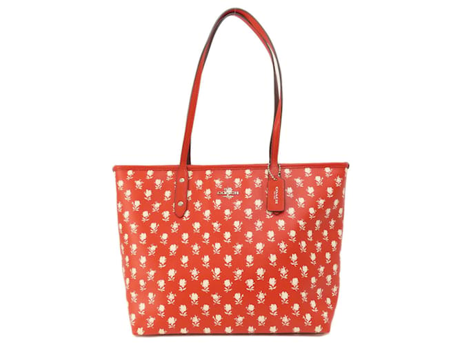 Coach Flower Red Leather  ref.1366039