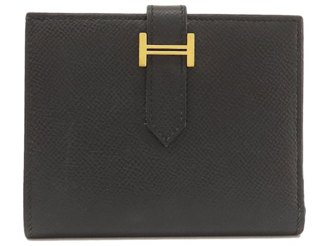 Hermès Béarn Cuir Noir  ref.1366062