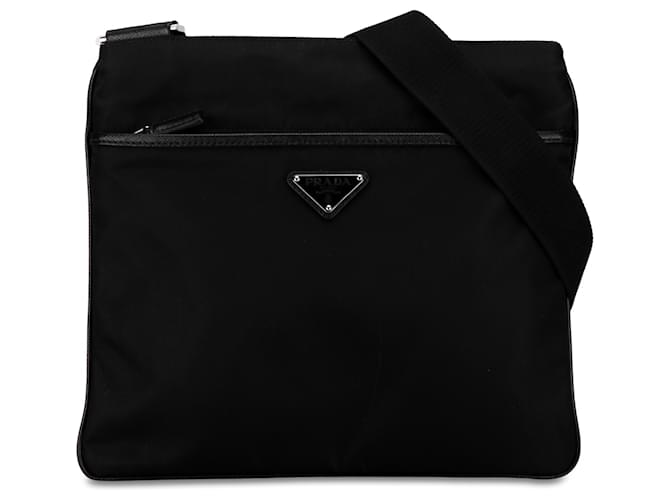 Prada Black Tessuto Crossbody Bag Nylon Cloth  ref.1366145