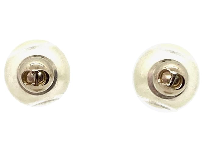 Dior Silver CD Logo Tribales Stud Earrings Metal  ref.1366208