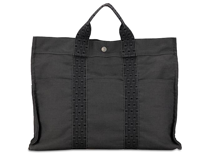 Hermès Gray Herline MM Tote Grey Cloth Cloth  ref.1366226