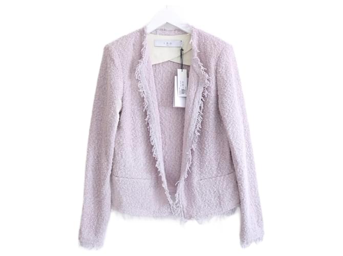 IRO Shavani Lilac Cotton Tweed Jacket Purple Polyester  ref.1366305