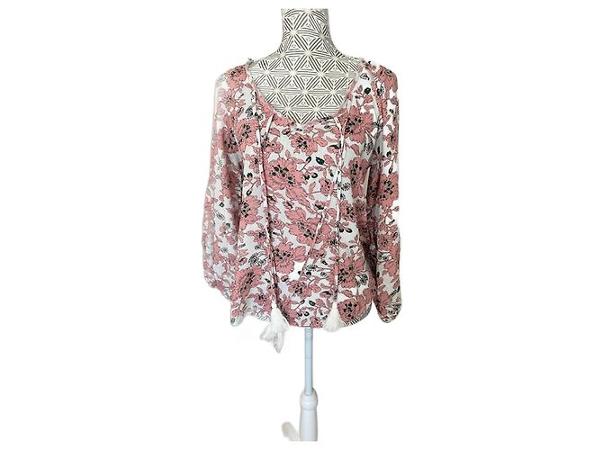 Autre Marque Blusa Brigitte Bardot con estampado floral de algodón Multicolor