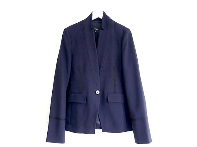 Autre Marque Giacca blazer corta ME+EM Perfect Work Blu navy Poliestere  ref.1366317