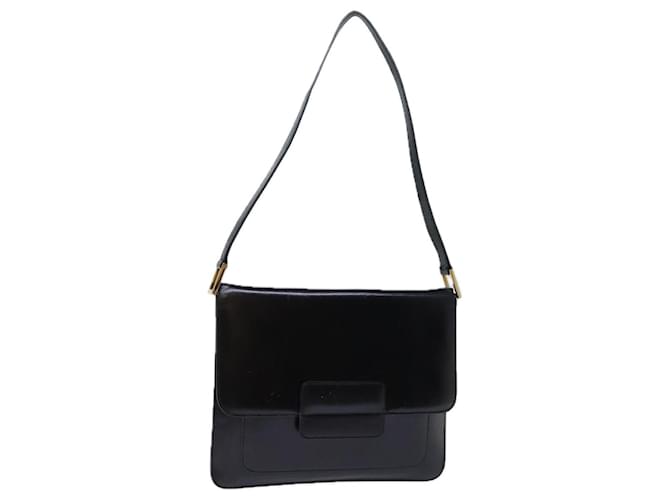 Bolso de hombro GUCCI Cuero Negro 001 2046 1907 Auth bs13751  ref.1366346