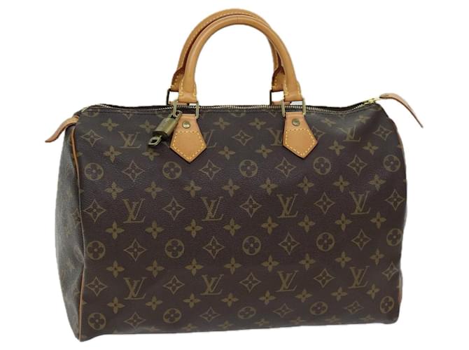 LOUIS VUITTON Monogram Speedy 35 Sac à main M41524 Auth LV 72212 Toile Monogramme  ref.1366351