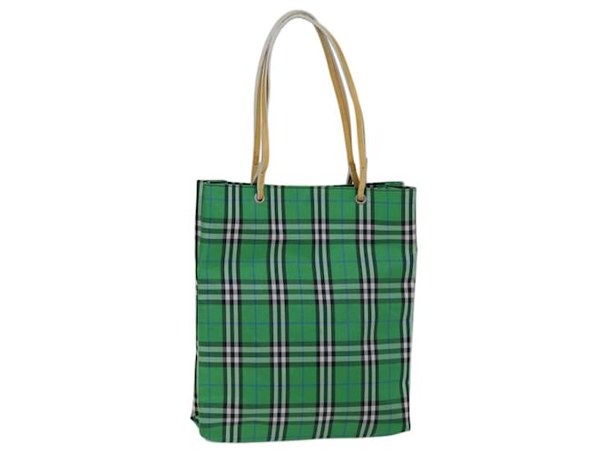 Bolso tote BURBERRY Nova Check Nylon Verde Autenticación 73345  ref.1366367