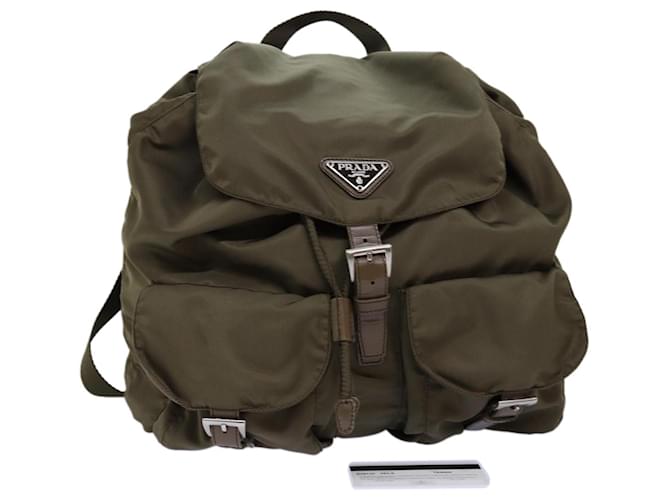 PRADA Backpack Nylon Brown Auth 72453  ref.1366377