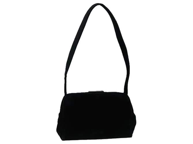 PRADA Shoulder Bag Velor Black Auth 73144  ref.1366393