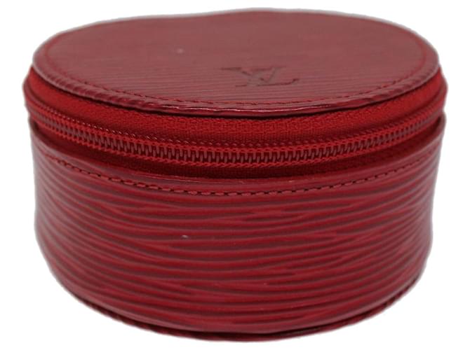 LOUIS VUITTON Epi Ecrin Bijoux 8 Caixa para joias vermelho M48227 Autenticação de LV12022 Couro  ref.1366419