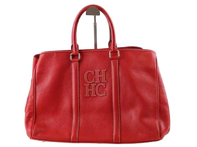 Carolina Herrera Totalizador de cuero Cerf Roja  ref.1366477