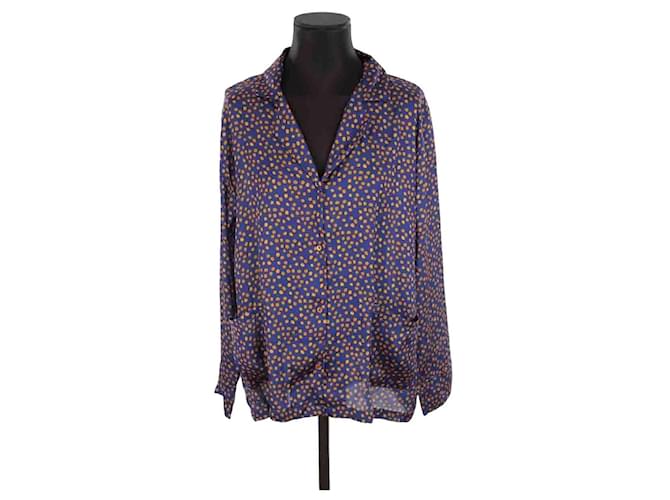 Heimstone camisa de seda Azul  ref.1366490