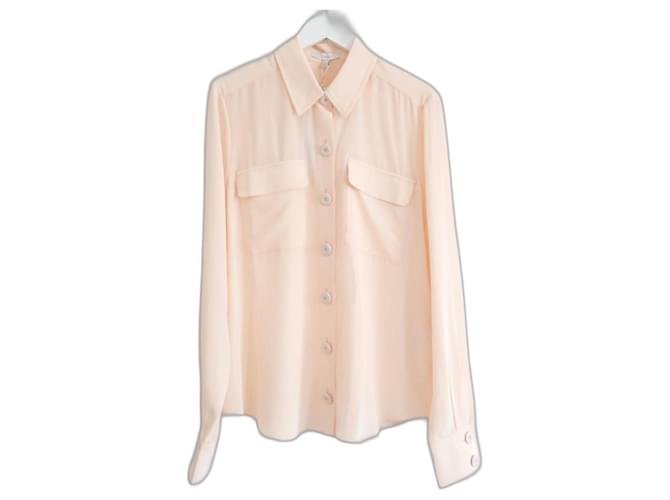 Joie Eastona Silk Shirt Frappe Peach  ref.1366507