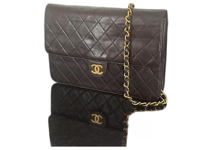 Chanel Portefeuille sur chaîne(Wallet on Chain) Black Lambskin  ref.1366517